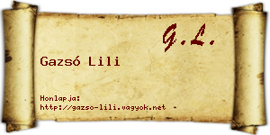 Gazsó Lili névjegykártya